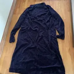 chocol raffine ニットワンピース ダークネイビー　タートルネック