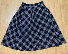 スカート　Honeys 紺　チェック