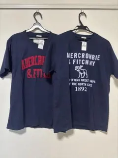 Abercrombie & Fitch ネイビー Tシャツ 2枚セット