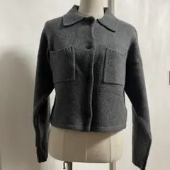 アーバンリサーチドアーズ　グレーニット　ボタン　ポケット付きM 毛6%