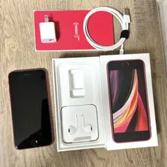 【美品】iPhone SE (第2世代) 64GBレッド 本体 + 付属品