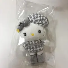 サンリオ ハローキティ(ミミィ)モノクロガーリー双子コーデ千鳥柄マスコット