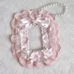 硬質ケース☆トレカデコ☆レースデコ☆白&ピンク