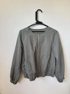 リバーシブル ブルゾン ジャケット カーキ 2way レディース