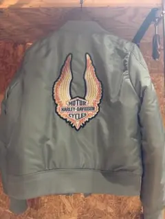 『Harley-Davidson』ハーレーダビッドソン(SM)MA-1 フライト ハーレーパーツ＆用品・ラッキースカル / 【ハーレー純正】 X