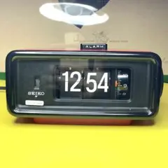 SEIKO パタパタ時計　赤　レッド　置時計