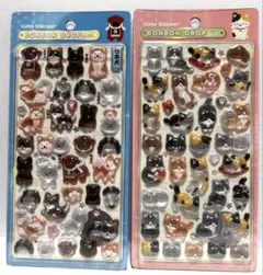 【正規品】ボンボンドロップシール ねこ & 日本犬 和柄 2点セット