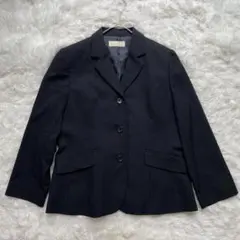 ベルカレント　ストライプテーラードジャケットL相当　イギン　ダークグレー◆A88