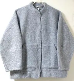 グレー ノーカラージャケット