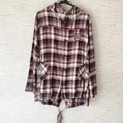 レディース トップス チェック シャツ drug store's F 赤 レッド