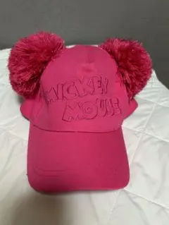 ミッキーマウス ポンポン付きキャップ フリーサイズ