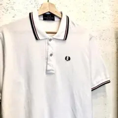 FRED PERRY ホワイト 鹿の子ポロシャツ M