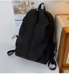 ブラックナイロンリュック