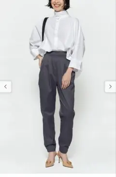 IEDIT[イディット] スクイーズパンツ ジョガーパンツ