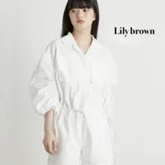 Lily brown | ドロストスリーブシャツロンパースのサムネイル
