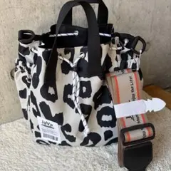 JaVa ジャバコラボ ジャガードテープ２WAY巾着バッグ レオパード