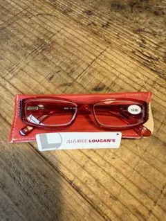 JUJUBEE LOUGAN'S 赤 老眼鏡 +2.50 ケース付き