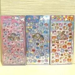 ぷくぷくあわわちゃん他2点　プチドロップステッカー、ジュエルプチドロップ等