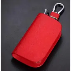 新品 スマートキーケース キーカバー キーホルダー 赤 マイクロファイバーレザー
