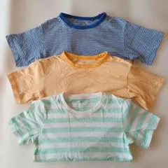 UNIQLO・無印 コットンボーダーTシャツ 130サイズ 3枚セット