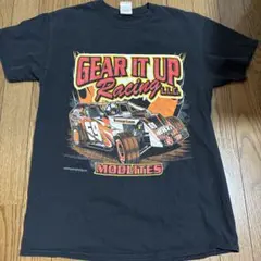 US古着 レーシングTシャツ M 半袖Tシャツ　GILDAN 両面　現地レース風