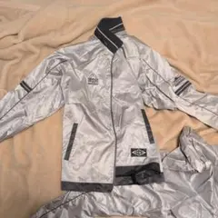 シルバー ナイロンジャケット パンツセット