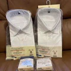 無印良品　ビジネスシャツ M ＋ハンカチ　セット
