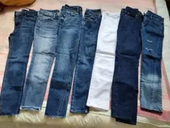 スキニージーンズセット 7（ダークブルー・ライトブルー・ホワイト）