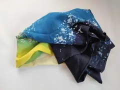 岩井友見　付け下げ　紬　鱗　菱　小花　ブラック　黒地　着物　032a d 岩井友見 付け下げ 紬 鱗 菱 小花 ブラック 黒地 着物 032a d