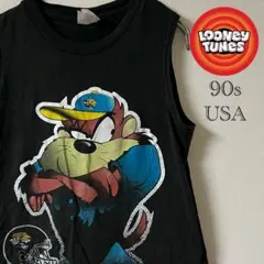 90s looney tunes（ルーニーテューンズ）タンクトップ/ブラックのサムネイル