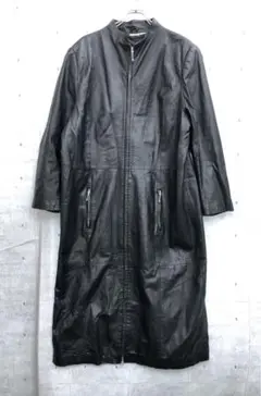 Vintage モブワイフ 古着 シングルライダース ジップアップレザーコート