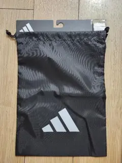 【値下げ】adidas 黒 収納袋 ロゴ入り シューズケース