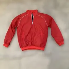 ミズノ　ウインドブレーカー　赤　160 野球 ジュニア 長袖 防寒 防風 保温