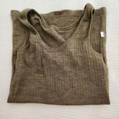 joha メリノウール タンクトップ S カーキ