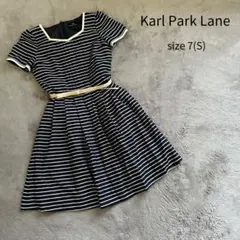Karl Park Lane ワンピース 膝丈ワンピース ベルト付き ボーダー