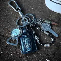 メンズファッション　カラビナ　キーホルダー　ストラップ　ストリート　古着　鍵　f