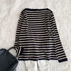 美品✨25SS✨完売品✨イエナ　SEATTLE度詰めボーダーボートネックニットのサムネイル