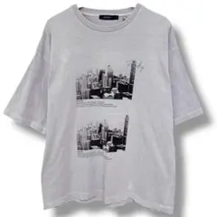 レイジブルー フォトTシャツ Ｌ グレー カジュアル コットン RAGEBLUE