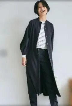 CROCODILE CODE ウールブレンドパフスリーブワンピース