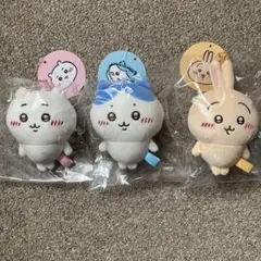 miniso中国限定 ちいかわ うさぎ ハチワレ 風鈴型アクセサリー 3点