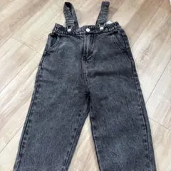 ダークグレー サスペンダー付きパンツ