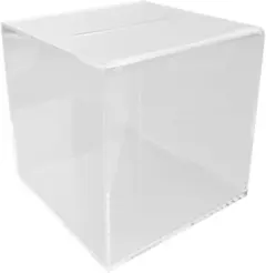 開かない貯金箱 立方体 12cm四方 頑丈 大容量 紙幣が折れない