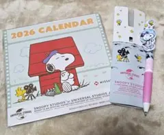 スヌーピー 2026年 卓上カレンダー&スヌーピーボールペン