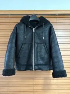 ZARA フード付きボアコート