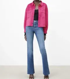 ZARA フェイクスエードクロップドジャケット