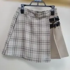 チェック柄ショートキュロットスカート