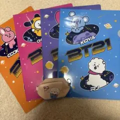 くら寿司 BT21 クリアファイル 4枚セット +RJミニポーチオマケ付