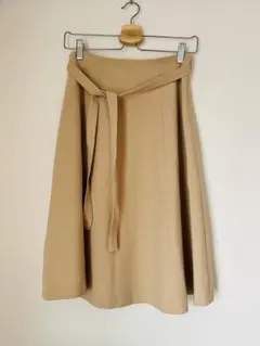 Natural Beauty Basicひざ丈スカート 裏地付き ベルトあり