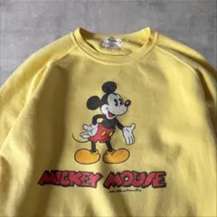 ヴィンテージ 70年代製MICKEY MOUSEミッキーマウス染み込みスウェット