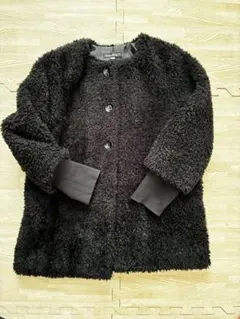 BeBe ボア風コート 130 黒